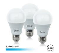 Elbat pack de 3 bombillas led a60 15w e27 1350lm - 6500k luz fria