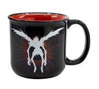 Elbenwald Death Note Taza con motivo Ryuk 400 ml para fanáticos del anime Cerámica Negro Rojo