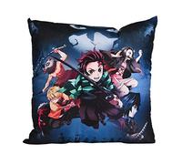 Elbenwald Demon Slayer Almohada con Motivo de tripulación para Hombre señora Unisex 40 x 40 cm Multicolor
