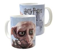 Elbenwald Harry Potter Cup con la casa Elf Dobby Redondo Impresión en Diseño Comic 320ml Cerámica Blanco