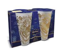 Elbenwald Juego de 2 vasos, diseño de Super Mario, Marvel, Pokemon y muchos más, 490 ml, capacidad de 16 cm de alto, cristal mate (Harry Potter, Magic y Mayhem)