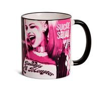 Elbenwald Suicide Squad - Taza Harley Quinn Girl Power de 320 ml de capacidad, color rosa, cerámica