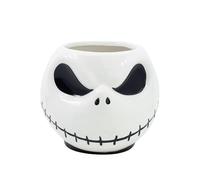 Elbenwald taza en diseño 3D para fans de Pesadilla antes de Navidad - diseño Jack Skellington - 9,5 x 10,5 x 14 cm - 475 ml - cerámica - blanco