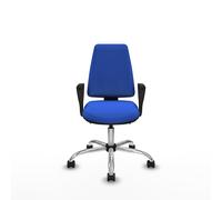 Elche as bali azul brazos fijos base cromada ruedas nailon 65mm