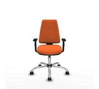 Elche as bali naranja brazos 1d base cromada ruedas nailon 65mm