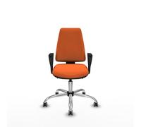 Elche as bali naranja brazos fijos base cromada ruedas engomadas 65mm