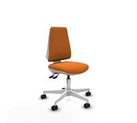 Elche blanca asincro similpiel naranja base blanca ruedas 65 mm nailo