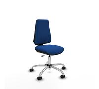 Elche cp similpiel azul base cromada ruedas nailon 65mm
