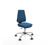 Elche cp similpiel azul claro base cromada ruedas engomadas 65mm
