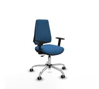 Elche cp similpiel azul claro brazos 1d base cromada ruedas engomadas