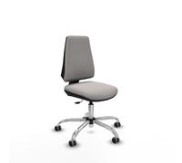 Elche cp similpiel blanco base cromada ruedas engomadas 65mm