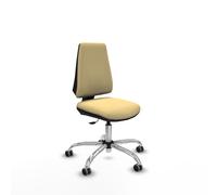 Elche cp similpiel crema base cromada ruedas engomadas 65mm