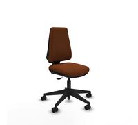 Elche cp similpiel marrón base piramidal ruedas nailon 65mm