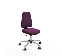 Elche cp similpiel morado base cromada ruedas engomadas 65mm