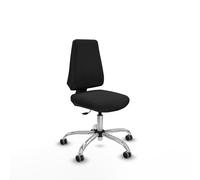 Elche cp similpiel negro base cromada ruedas engomadas 65mm