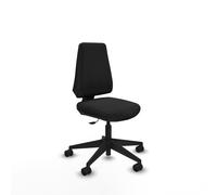 Elche cp similpiel negro base piramidal ruedas nailon 65mm
