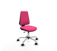 Elche cp similpiel rosa base cromada ruedas nailon 65mm