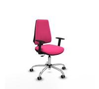Elche cp similpiel rosa brazos 1d base cromada ruedas engomadas 65mm