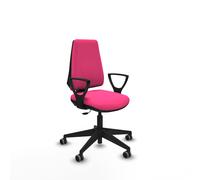 Elche cp similpiel rosa brazos fijos base piramidal ruedas engomadas 6