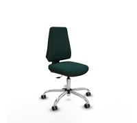 Elche cp similpiel verde botella base cromada ruedas engomadas 65mm