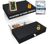 Elder Welder® Estantería con Compartimento Secreto, Cerradura Magnética | Negra, 30cm x 60cm, Muebles Secretos, Estantería con Llave, Caja Fuerte Empotrable, Caja Fuerte Camufladas