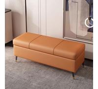 Ele - Banco de cuero Sto - Entrada tapizada con patas para dormitorio, cofre que ahorra espacio para sala de estar y Loun