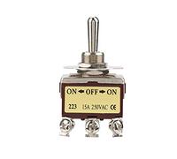 Eleage Interruptor de Palanca Momentáneo de 3 Posiciones, Interruptor Duradero de 6 Pines ON-OFF-ON para Automóviles y Electrodomésticos, Tamaño de 12 Mm, Fácil de Montar