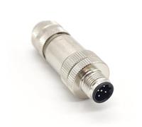 Elecbee B Codificado M12 Conector 5 Pin macho B Código Shiled Plug Metal Shell Tornillo-Jont para Cable impermeable