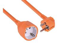 Electraline 01631 Prolongador de jardín de 10 m con toma Schuko, cable 3G1,5 mm², IP20, color Naranja