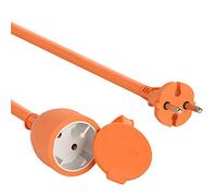 Electraline 101053 - Cable alargador eléctrico para jardín (25 m) color naranja
