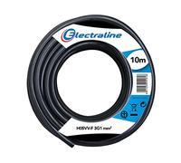 Electraline 11701, Cable para Extensiones H05VV-F, Sección 3G1 mm, 10 m, Negro