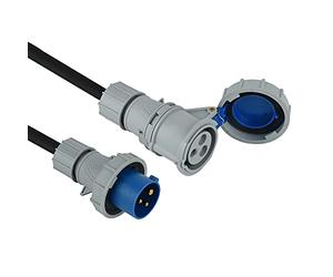 Electraline 3556010 Alargadores Industriales IP 67-220 Enchufe y Clavija, 20 MT, Color Azul