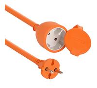 Electraline 4020 04020 Cable alargador eléctrico para jardín, Surtido, 15 M, naranja
