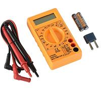 Electraline 59007 Multímetro digital electrónico profesional portátil, Amperímetro Voltímetro Ohmímetro, Corriente CA / CC Diodo de resistencia de voltaje Transistor hFE, Probador de continuidad