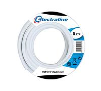 Electraline 60107083J - Cable (5 m), color blanco