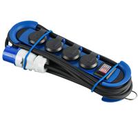 Electraline 62576: Barra de enchufes profesional para exteriores, con enchufes CEE