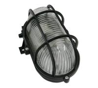 Electricidad aplique oval 60w e-27 negro caja 14025