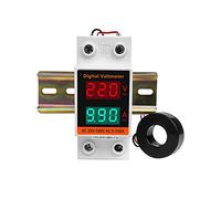 Electricity Din Rail AC 220V 380V 60V~500V 99.9A Digital Voltmeter Ammeter Watt Meter Wattmeter Voltage Tester Volt Monitor