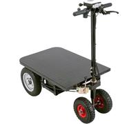 EléCtrico Carretilla De Mano Multiusos Durable Carretilla Portaequipajes PortáTil Carro MóVil De 4 Ruedas con Asa Ajustable Carro Utilitario VersáTil Y Resistente