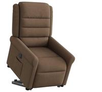 Eléctrico reclinable elevable para mayores marrón 73 x 91.5 x 102.5 cm | Sillón eléctrico reclinable elevable para personas mayores con motor, tapizado de tela marrón, respaldo ajustable 135°,