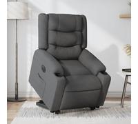 Eléctrico reclinable elevable para personas mayores Gris 77x93x99 cm | Sillón eléctrico reclinable elevable para mayores con mando, tela gris oscuro, sofá relax motorizado de asiento de espuma y