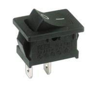 Pulsador basculante 1cto. 10a/250vac off-on negro