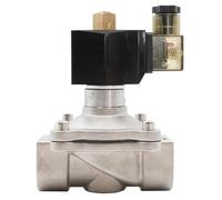 Electroválvula eléctrica de acero inoxidable 304, normalmente abierta, G3/8" a G2", válvula neumática for agua, petróleo y gas, 220 V CA, 12 CC, 24, IP65