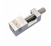 Elegabrillia de Relojería Mini Soporte de Sujeción Tornillo de Banco Mordaza en Acero con Rosca Suave y Control Manual Adecuada para Ajustes Finos Relojero, 70x25x25 Mm