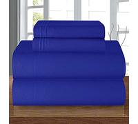 Elegancia y Confort 4 Piezas 1500 Hilos Egipcio de Lujo Suave y Sedosa Calidad coziest Juego de sábanas, Reina, Bahama Royal Azul