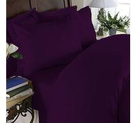 Elegancia y Confort 4 Piezas 1500 Hilos Egipcio de Lujo Suave y Sedosa Calidad coziest Juego de sábanas, Reina, Eggplant-Plum