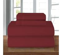 Elegancia y Confort 4 Piezas 1500 Hilos Egipcio de Lujo Ultra Suave Calidad coziest Juego de sábanas, Rey, Burdeos Rojo