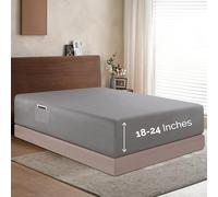 Elegant Comfort 1500 - Sábana Bajera Ajustable de Calidad hotelera de 18 a 24 Pulgadas de Profundidad, para colchón Alto, Lujosa y Suave, Bolsillo Inteligente, sin Arrugas, tamaño