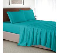 Elegant Comfort 4-Piece Sheet Set-Luxury Bedding 1500 Thread Count Egyptian Quality Wrinkle and Fade Resistant Hypoallergenic Cool & Breathable, Easy Elastic Fitted, Full, Teal