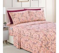 Elegant Comfort Amelia - Juego de sábanas de 6 Piezas con Estampado de Cachemira, Bolsillo Profundo 1500, Calidad de Hotel, Resistente a la decoloración y a Las Arrugas, sábanas bajeras con Bolsillos